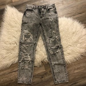 American eagle acid wash mom jeans